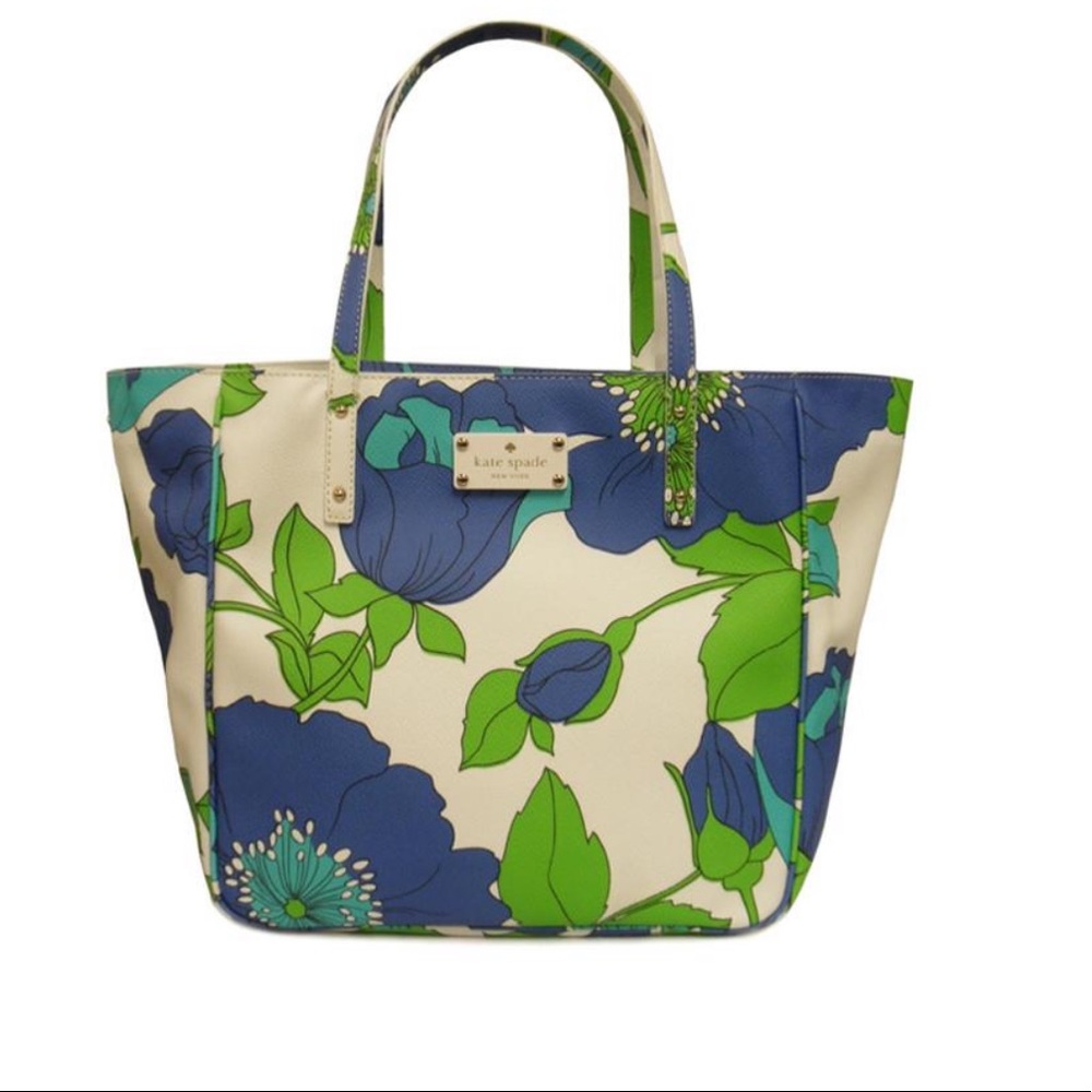Kate Spade Blue Floral Tote
